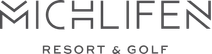 Logo de Michlifen Resort & Golf avec le texte "MICHLIFEN" en gros caractères et "RESORT & GOLF" en plus petit en dessous